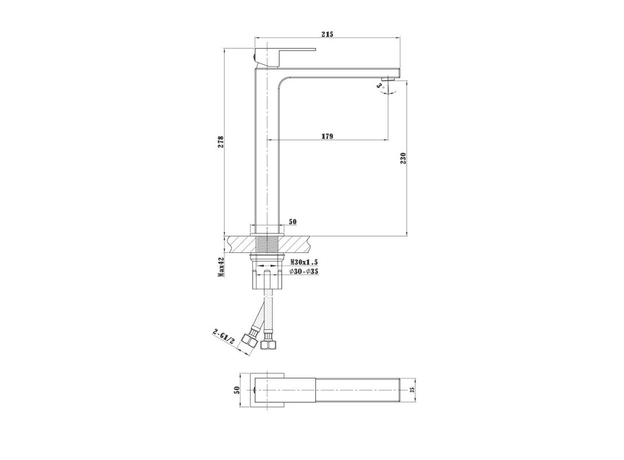 Fluenta slavina QXL - CRNA - Slika 2