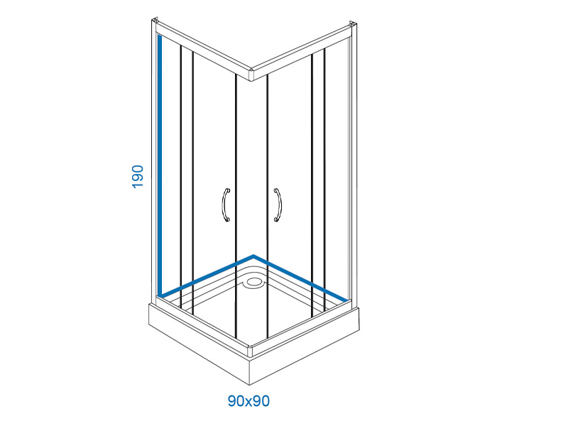 TUS KABINA TRANSPARENT K90 - Slika 3