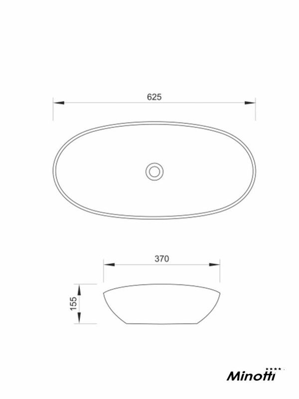 LAVABO 7030 NADGRADNI MINOTTI 615*360 - Slika 3